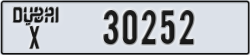 dubai - code - X - number -30252