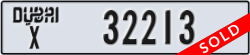 dubai - code - X - number -32213