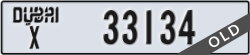 dubai - code - X - number -33134