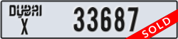 dubai - code - X - number -33687