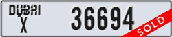 dubai - code - X - number -36694