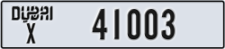 dubai - code - X - number -41003