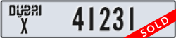 dubai - code - X - number -41231