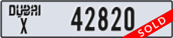 dubai - code - X - number -42820