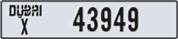 dubai - code - X - number -43949