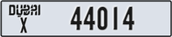 dubai - code - X - number -44014