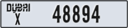 dubai - code - X - number -48894