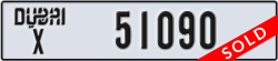 dubai - code - X - number -51090