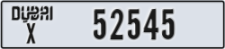 dubai - code - X - number -52545