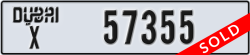 dubai - code - X - number -57355