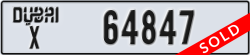 dubai - code - X - number -64847