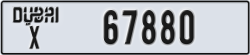 dubai - code - X - number -67880
