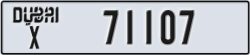 dubai - code - X - number -71107