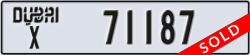 dubai - code - X - number -71187