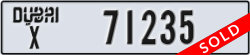 dubai - code - X - number -71235