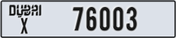 dubai - code - X - number -76003