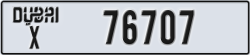 dubai - code - X - number -76707