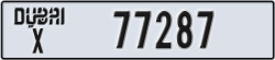 dubai - code - X - number -77287