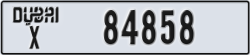 dubai - code - X - number -84858