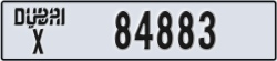 dubai - code - X - number -84883