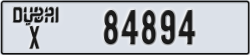 dubai - code - X - number -84894