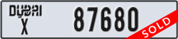 dubai - code - X - number -87680