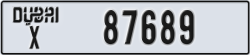 dubai - code - X - number -87689