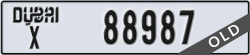 dubai - code - X - number -88987