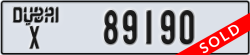 dubai - code - X - number -89190