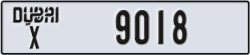 dubai - code - X - number -9018