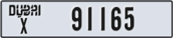 dubai - code - X - number -91165