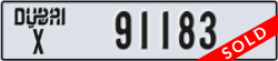 dubai - code - X - number -91183