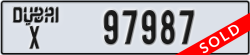 dubai - code - X - number -97987