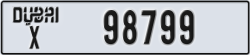 dubai - code - X - number -98799