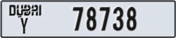 dubai - code - Y - number -78738