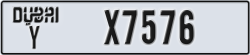 dubai - code - Y - number -X7576