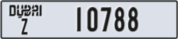 dubai - code - Z - number -10788