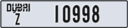 dubai - code - Z - number -10998