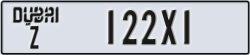 dubai - code - Z - number -122X1