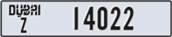 dubai - code - Z - number -14022