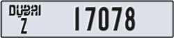 dubai - code - Z - number -17078