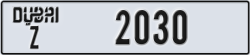 dubai - code - Z - number -2030