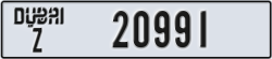 dubai - code - Z - number -20991