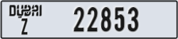 dubai - code - Z - number -22853