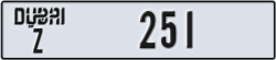 dubai - code - Z - number -251