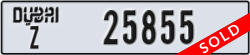 dubai - code - Z - number -25855
