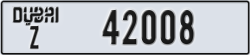 dubai - code - Z - number -42008