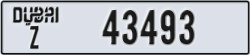 dubai - code - Z - number -43493