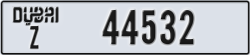 dubai - code - Z - number -44453
