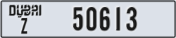 dubai - code - Z - number -50613